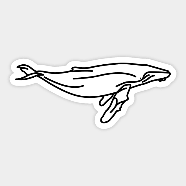 Humpback Whale Sticker by Radradrad